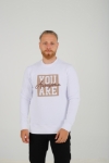 Resim BRANGO SWEATSHIRT KIRIK BEYAZ